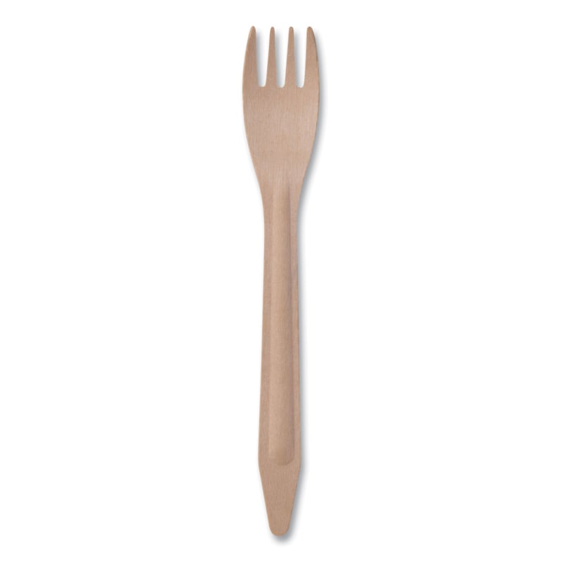 Eco-Products EP-S212-W Wood Cutlery, Fork, Natural, 500/Carton