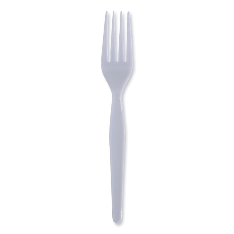 Boardwalk FORKHW Heavyweight Polystyrene Cutlery, Fork, White, 1000/Carton