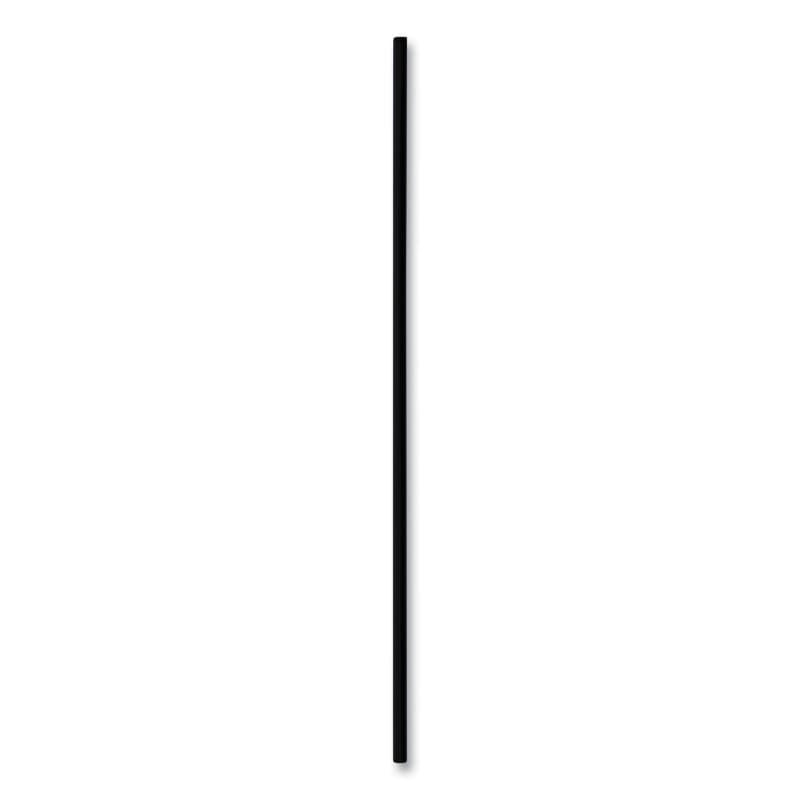 Boardwalk SLSTUBL Cocktail Straws, 8", Polypropylene, Black, 5,000/Carton
