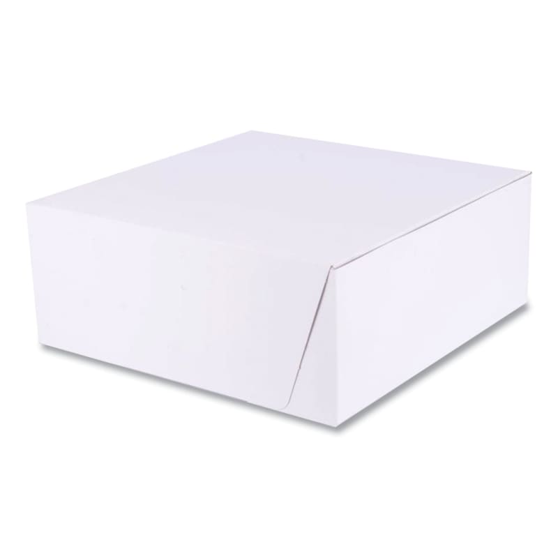 SCT 1573 White One-Piece Non-Window Bakery Boxes, Standard, 10 X 10 X 4, White, Paper, 100/Bundle
