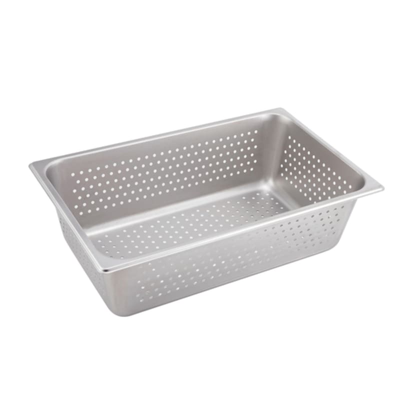 Winco SPFP6 Full Size Perforated Steam Table Pan, 6" Deep, 25 ga.