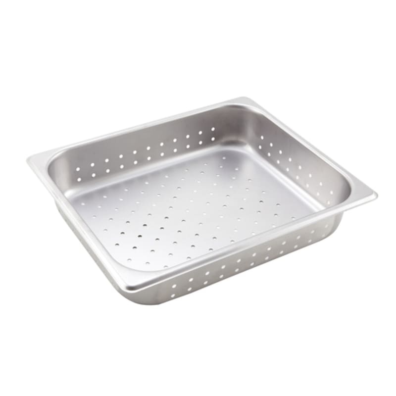 Winco SPJH-202PF 1/2 Size Perforated Steam Table Pan, 2-1/2" Deep, 25 ga.