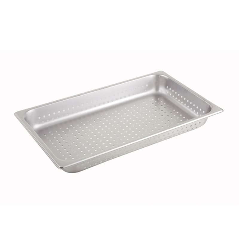 Winco SPJH-104PF Full Size Perforated Steam Table Pan, 4" Deep, 25 ga.