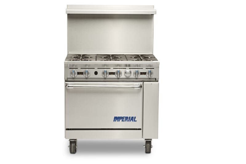 Imperial IR-6 Pro Series Range 36" Wide Range With Oven - Natural Gas, Stainless Steel
