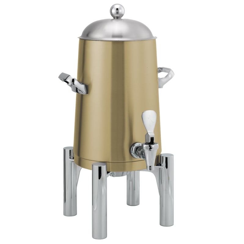 Service Ideas URN15VVGRN Flame Free Thermo-Urn, Stainless Vacuum Insulated Urn, Round, 1.5 Gallon, Vintage Gold