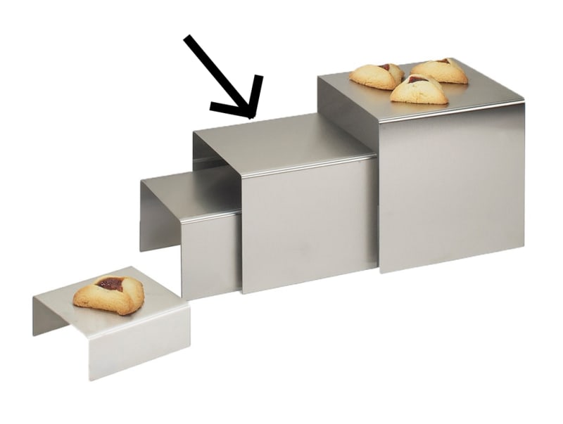 Cal-Mil 239-6 Stainless Steel Riser, 7" X 7" X 6"