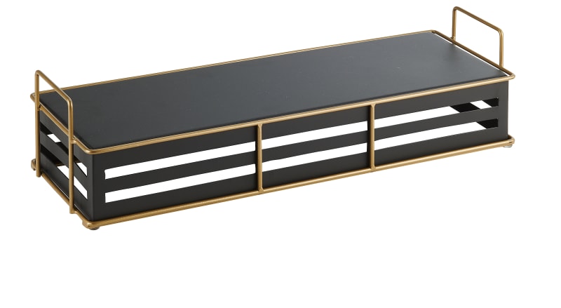 Cal-Mil 22087-5-90 Empire Black Rectangular Riser, 20-1/2" X 7" X 5-1/4"