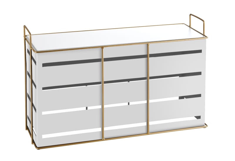 Cal-Mil 22087-13-15 Empire White Rectangular Riser, 20-1/2" X 7" X 13"
