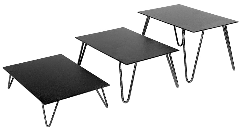 Cal-Mil SR630-13 V-Leg Rectangular Metal Riser Set