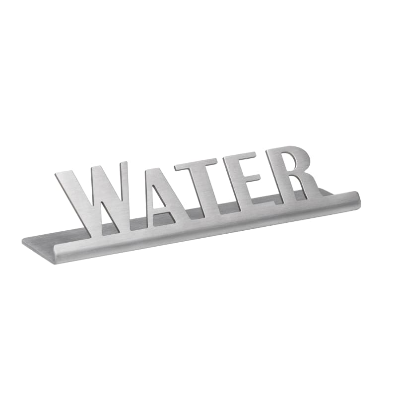 Service Ideas 1C-ST-WATER-SIGN Laser Cut ID Sign, Water, Brushed Stainless