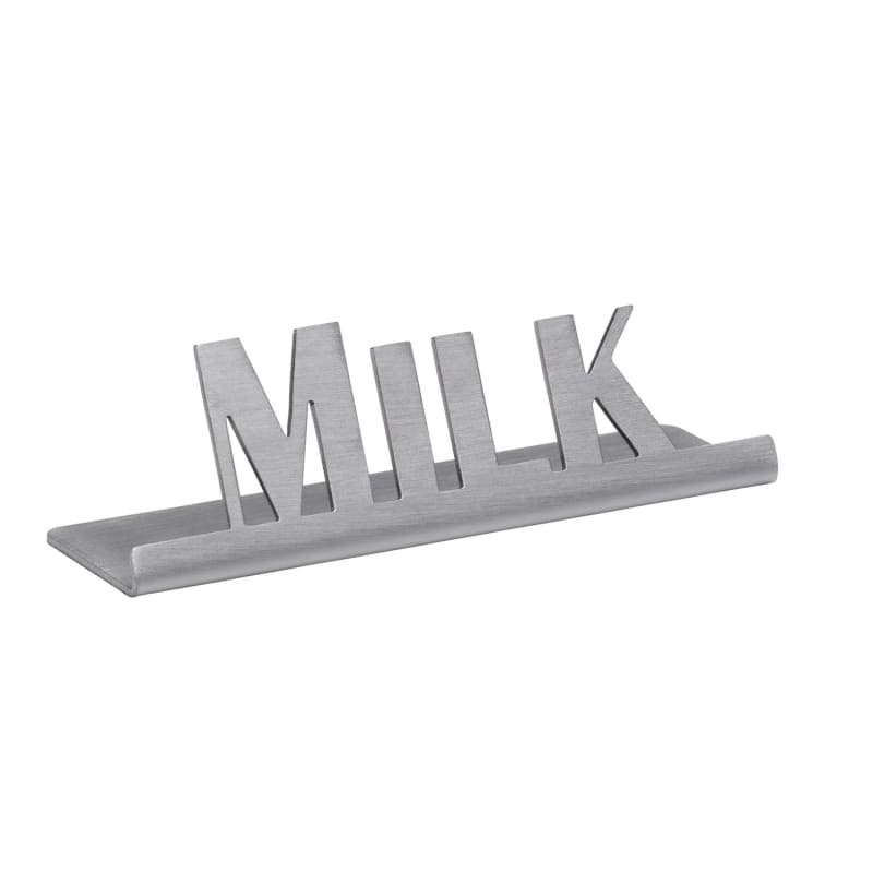 Service Ideas 1C-ST-MILK-SIGN Laser Cut ID Sign, Milk, Brushed Stainless