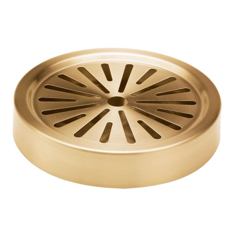 Service Ideas DT6BSVG Drip Tray, 6 inch, Stainless Steel, Vintage Gold