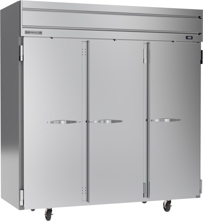 Beverage Air HR3HC-1S Horizon Series 78" Three Solid Swing Door Reach-In Refrigerator