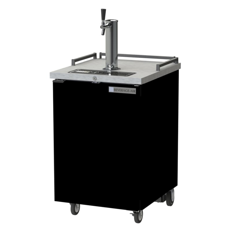 Beverage Air BM23HC-B 24" 1-Door Draft Beer Dispenser with 1 Tower and 1 Tap, 1-Keg Capacity