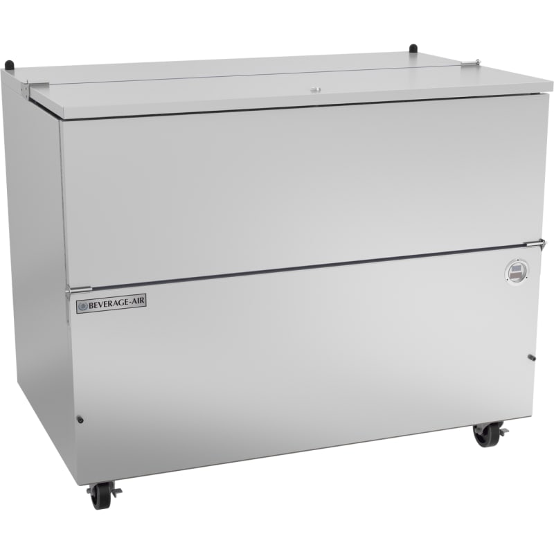 Beverage Air SM49HC-S-105 49" Stainless Steel Single-Access Cold-Wall Milk Cooler w/ Corner Bumpers