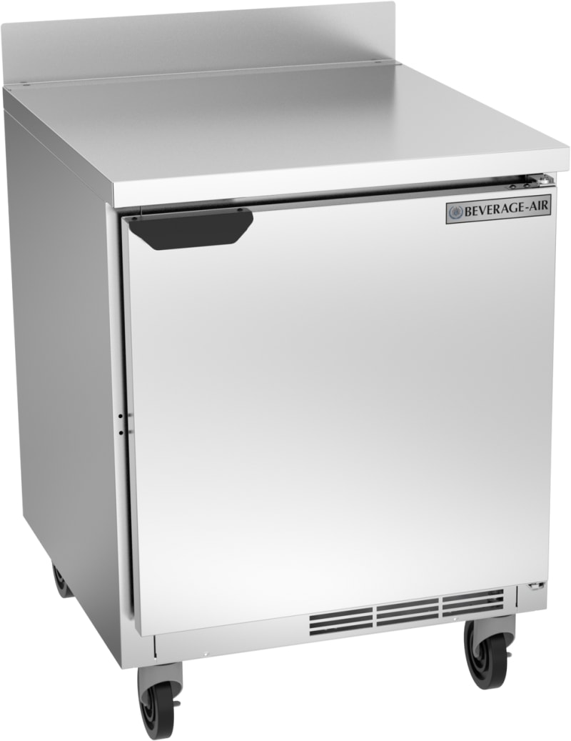 Beverage Air WTR27AHC 27" 1-Door Worktop Refrigerator with 4" Backsplash