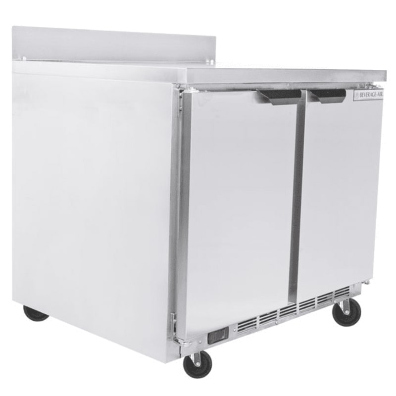 Beverage Air WTF36AHC 36" 2-Door Worktop Freezer with 4" Backsplash