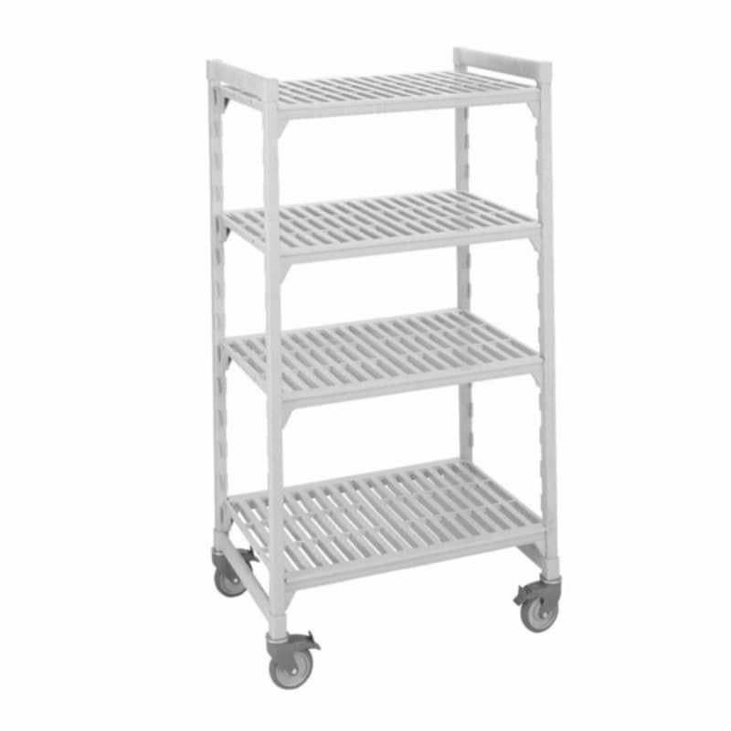 Outlet Cambro CPMU184875V4480 Shelf Unit 48" 4 Shelf Mobile Vent, Steel Post w/ Polypropylene Exterior
