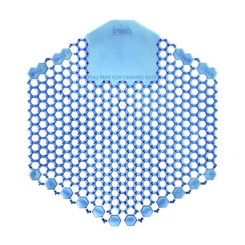 Fresh Products 3WDS-F-010I060M-06 Wave 3D Urinal Screen, Cotton Blossom Scent, Blue