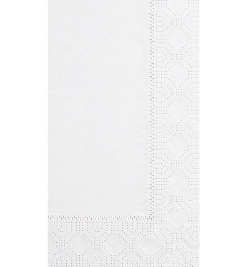 Hoffmaster 180500 Regal Embossed White Paper Dinner Napkin, 7.5" x 4.25"