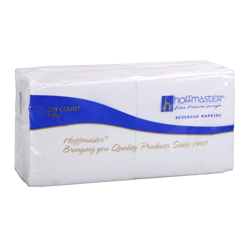Hoffmaster 180300 Regal Embossed White Paper Beverage Napkin, 4.75"