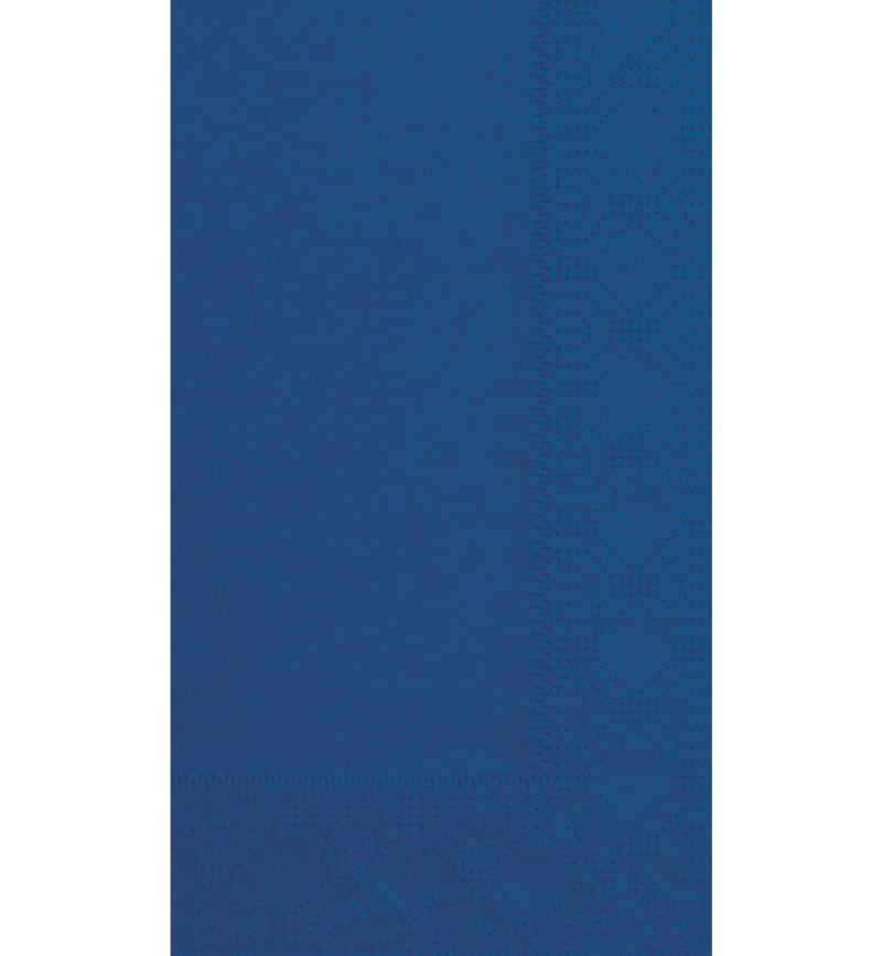 Hoffmaster 180522 Regal Embossed Navy Blue Paper Dinner Napkin, 7.5" x 4.25"