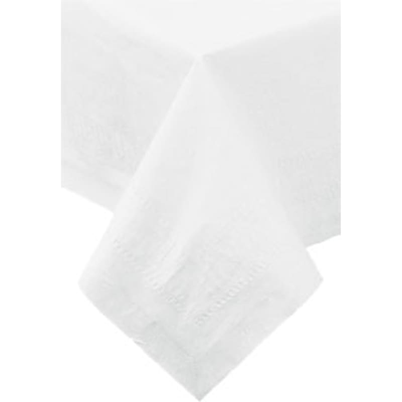 Hoffmaster 210130 Cellutex 54" x 108" Greek Embossed White Tissue/Poly Paper Table Cover