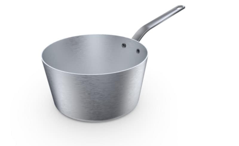 Vollrath 661115 Wear-Ever Aluminum Tapered Sauce Pan, 1-1/2qt, Plated Handle