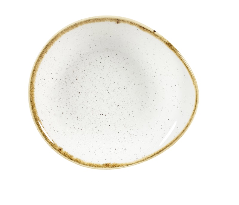 Churchill SWHSID7 1 Stonecast Barley White Round Dish 7 2/8X6.5"
