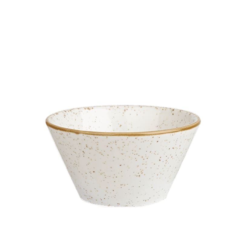 Churchill SWHSSD3 1 Stonecast Barley White X Squared Sauce Dish 3Oz