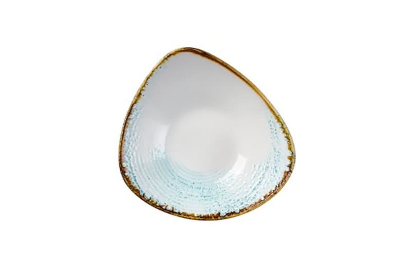 Churchill HAAMTRB91 Homespun Accents Aquamarine Lotus Bowl 9"