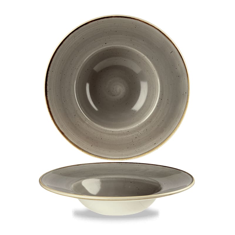 Churchill SPGSVWBM1 Stonecast Grey Profile Wide Rim Bowl Med 9.4"