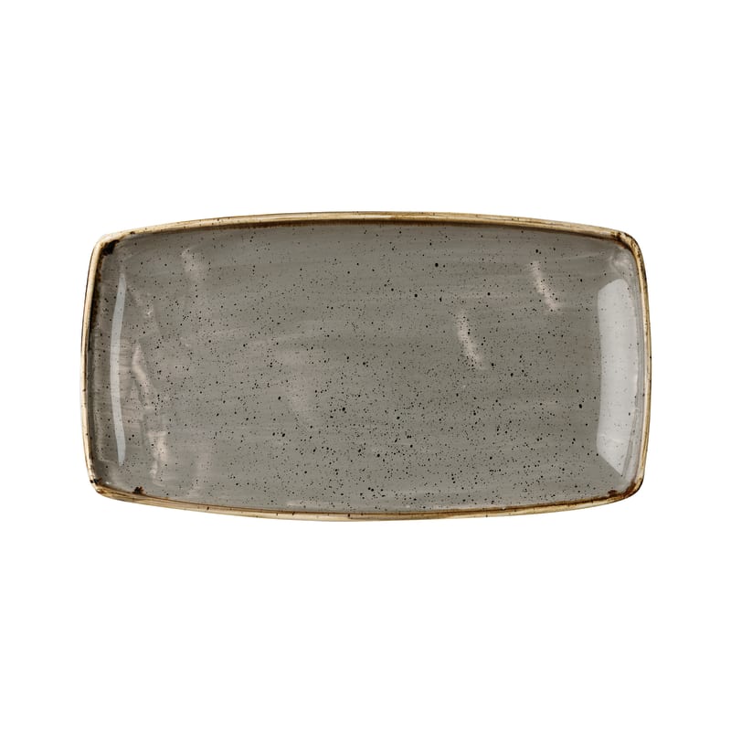 Churchill SPGSOP141 Stonecast Grey Oblong Plate 13 1/2"