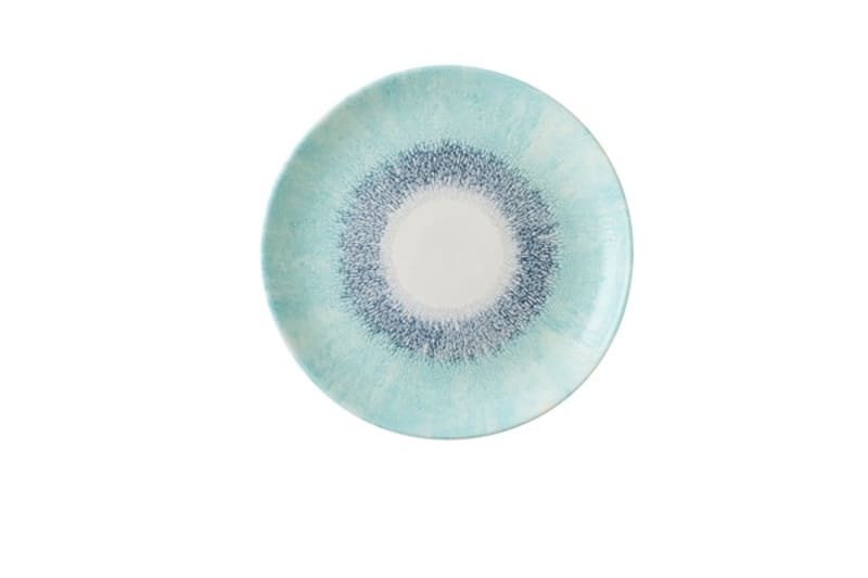 Churchill FSBLEV111 Studio Prints Fusion Blue Evolve Coupe Plate 11.25"