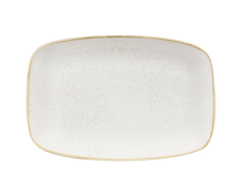 Churchill SWHSXP141 Stonecast Barley White Oblong Chefs Plate 13 1/2" X 9 1/4"