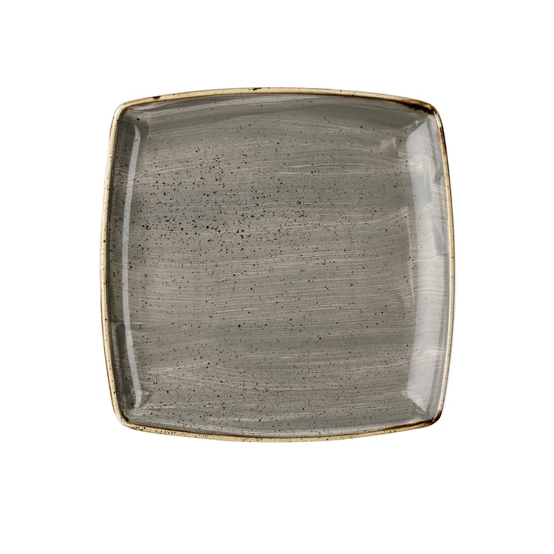 Churchill SPGSDS101 Stonecast Grey Deep Square Plate 10.25"