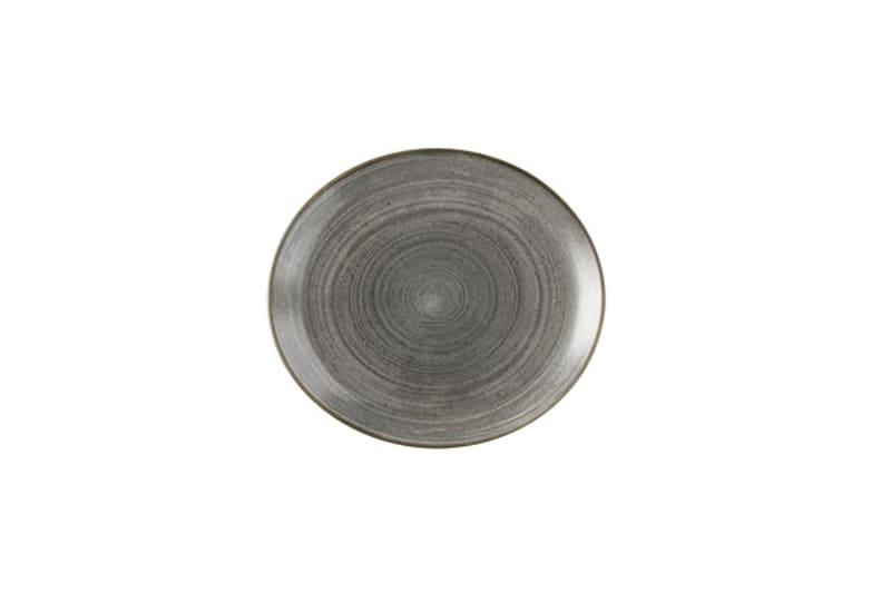 Churchill SRBLEV111 Stonecast Raw Black Evolve Coupe Plate 11.25"
