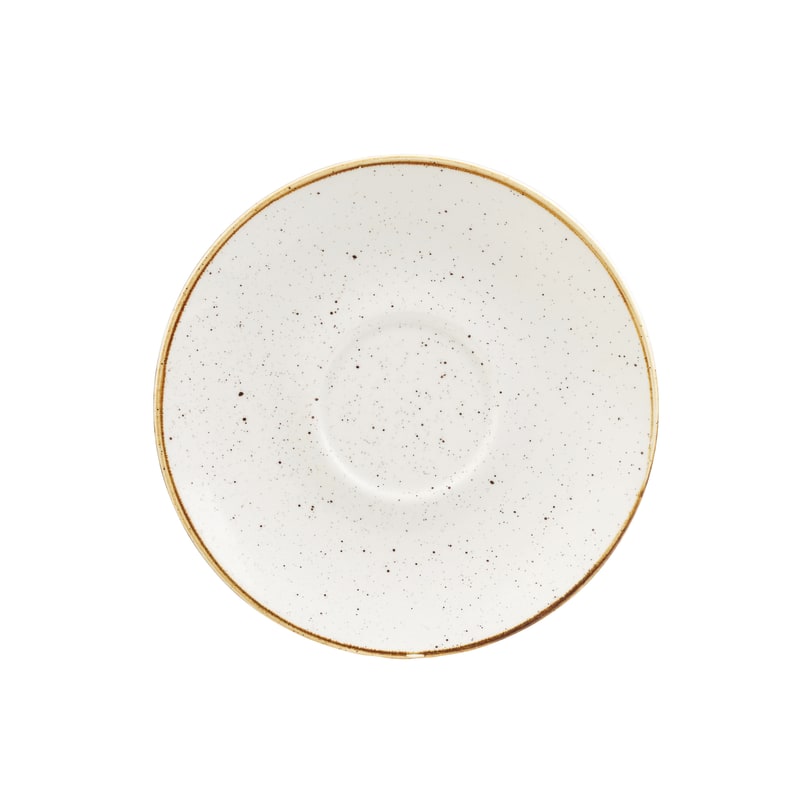 Churchill SWHSCSS 1 Stonecast Barley White  Cappuccino Saucer 6.25"