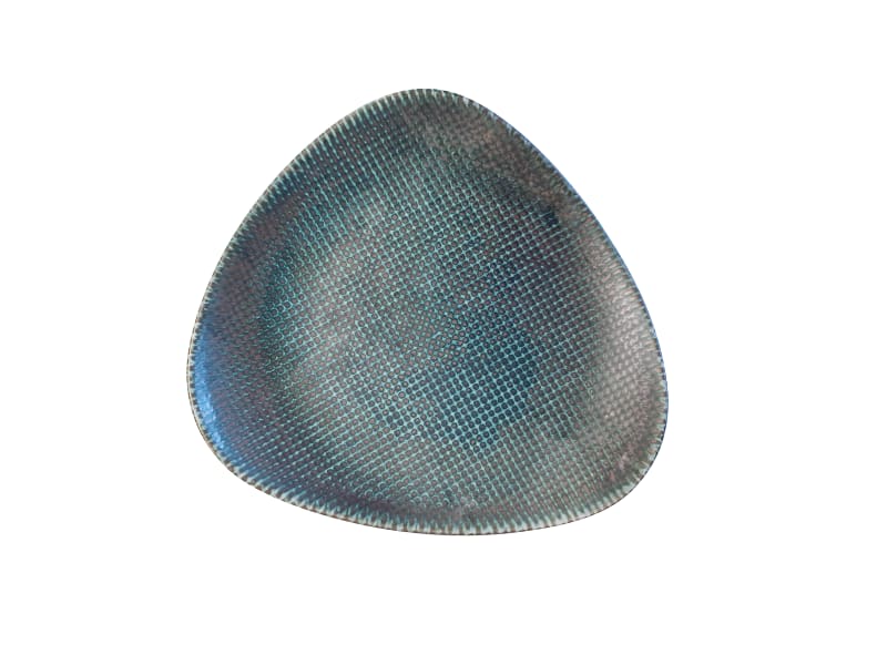 Churchill ATBLTR101 Astro Metallic Blue Lotus Plate 10"
