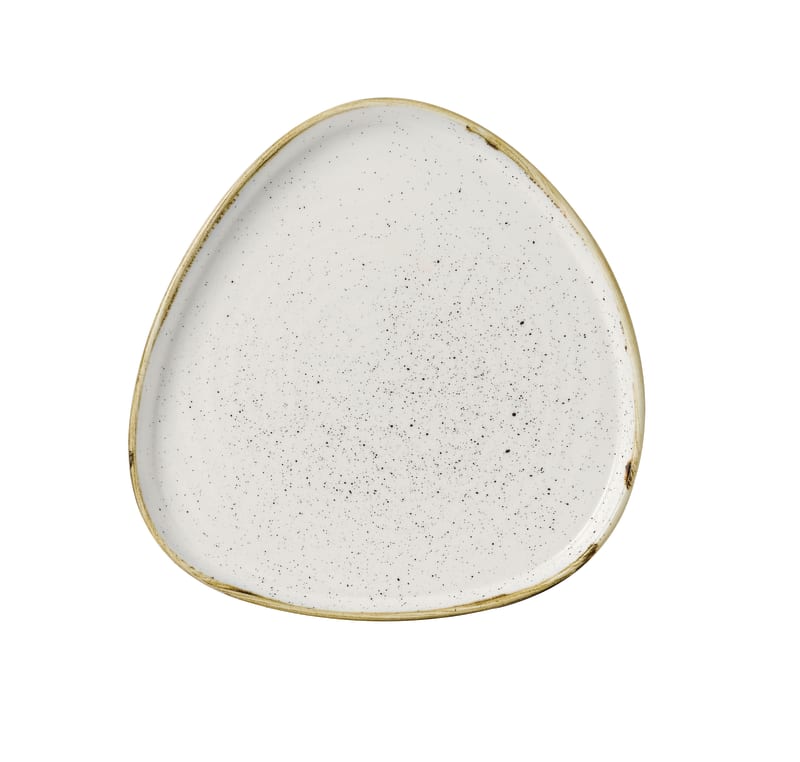 Churchill SWHSWT211 Stonecast Barley White Triangle Walled Chefs Plate 20Cm