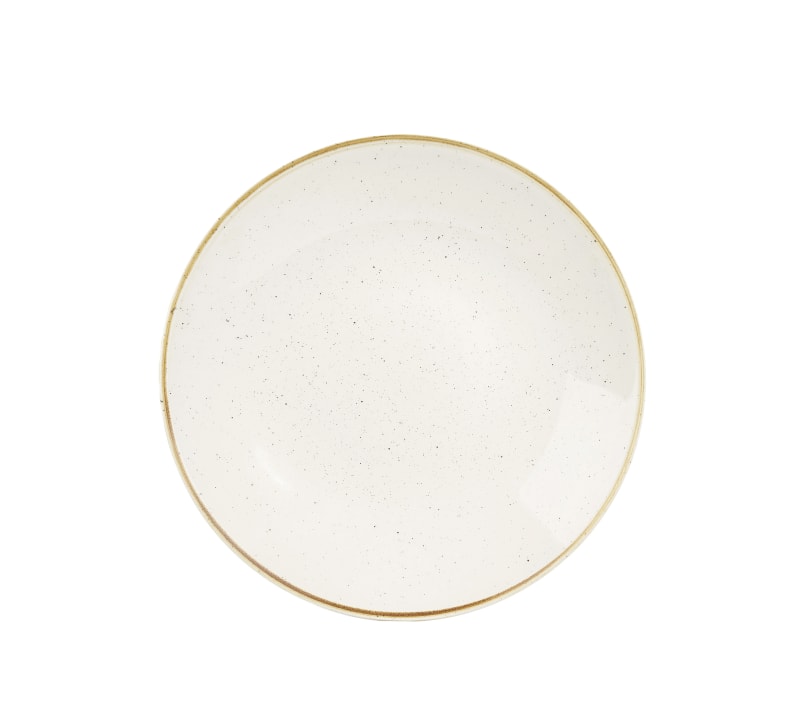 Churchill SWHSPD221 Stonecast Barley White  Deep Coupe Plate 8 2/3"