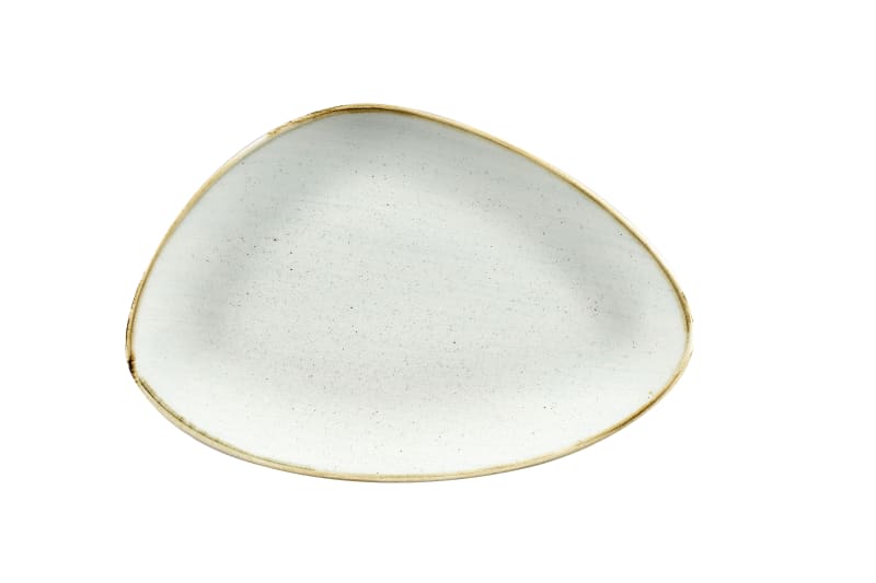 Churchill SDESTC301 Stonecast Duck Egg Triangle Chefs Plate 12"X8"