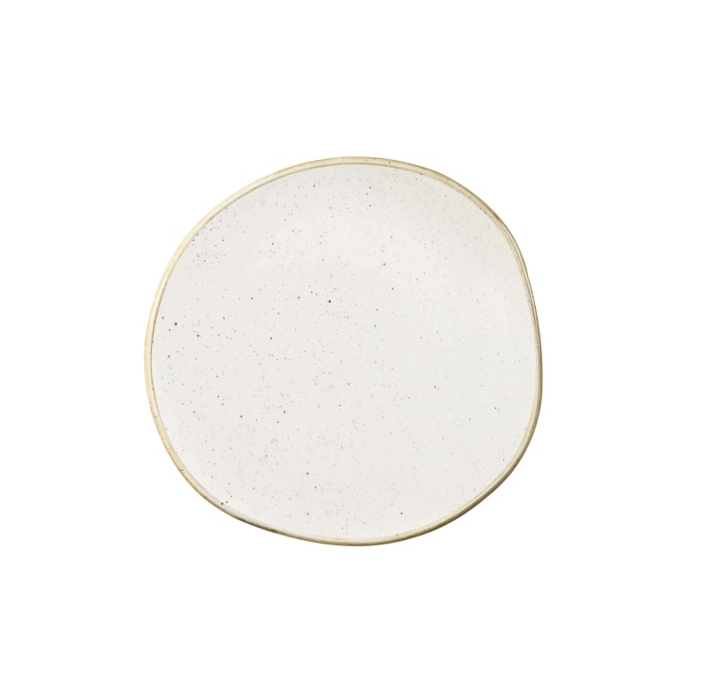 Churchill SWHSOG7 1 Stonecast Barley White Round Trace Plate 7 1/4"