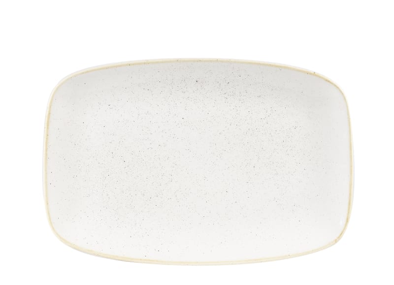 Churchill SWHSOBL41 Stonecast Barley White Oblong Chefs Plate 12 X 7 4/5"