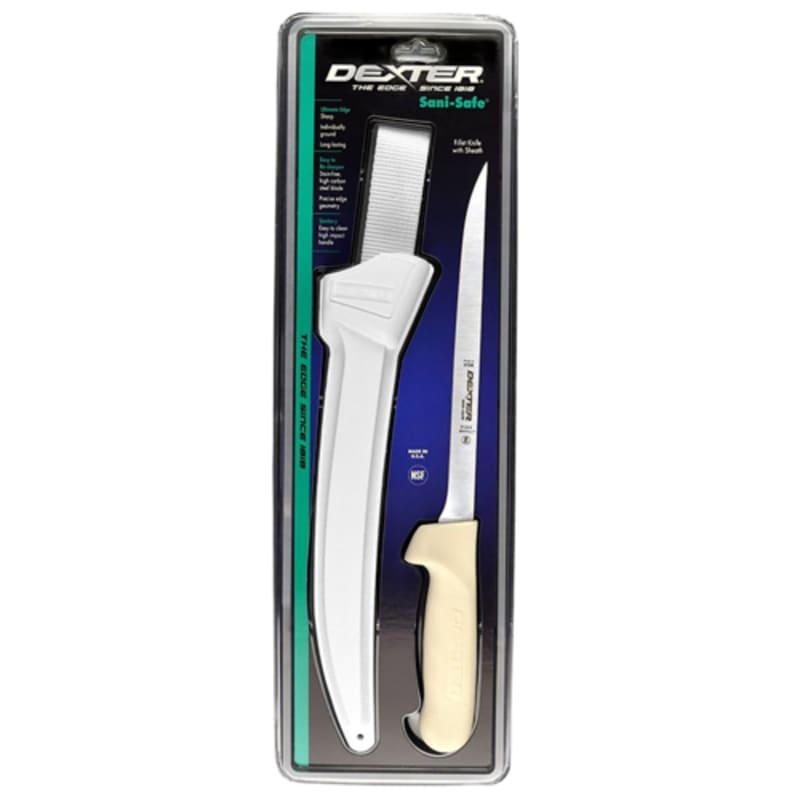 Dexter Russell S133-9WS1-CP 19193 9 Inch Sani-Safe Narrow High Carbon Steel Fillet Knife With Sheath