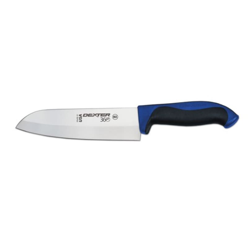 Dexter Russell S360-7C-PCP 36004C 360 Series Blue Handle 7 Inch Blade Santoku Knife In Packaging