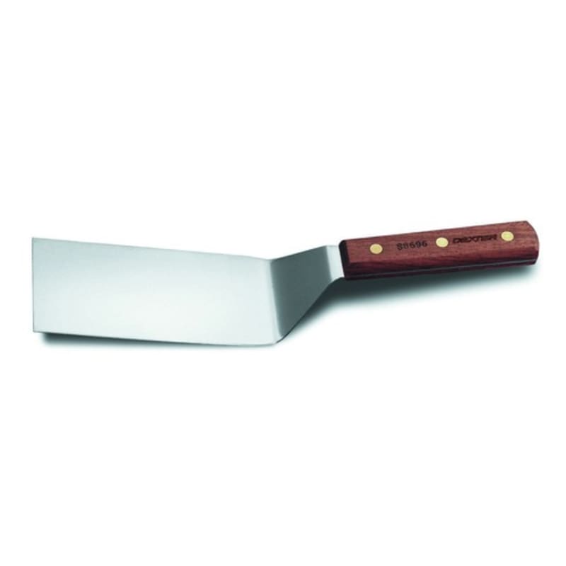 Dexter Russell S8696 6"x3" Hamburger Turner w/ Rosewood Handle, Stainless Steel