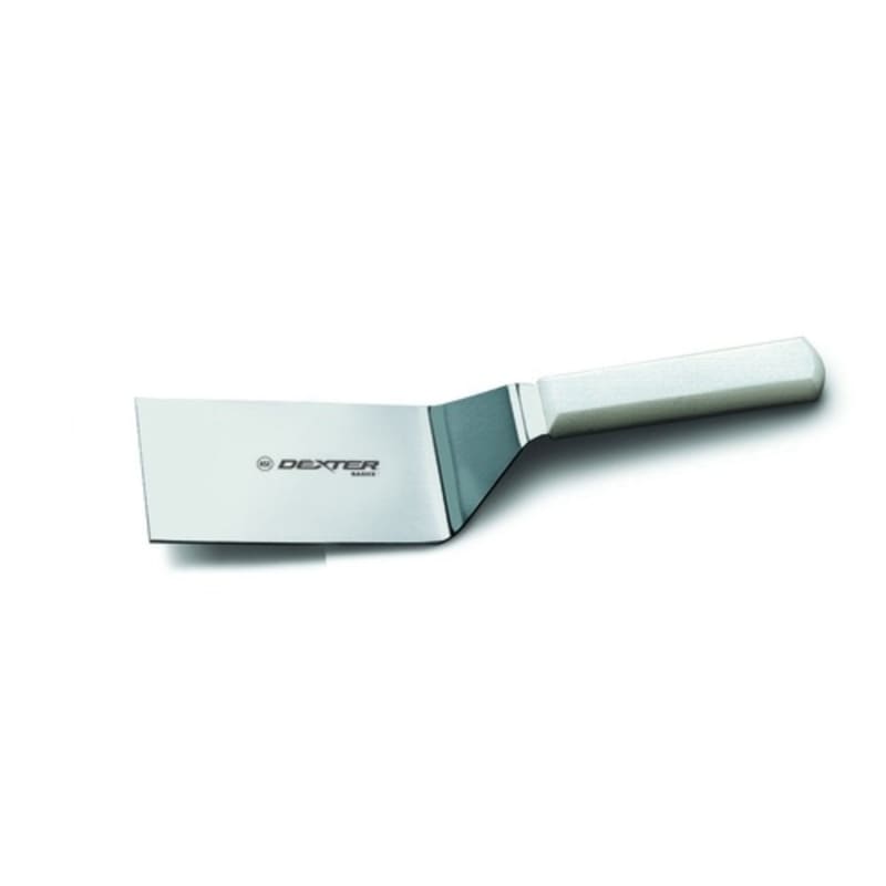 Dexter Russell P94855 31645 Basics Collection Square-End Offset 6" x 3" Stainless Steel Blade NSF Certified Hamburger Turner With Polypropylene Handle