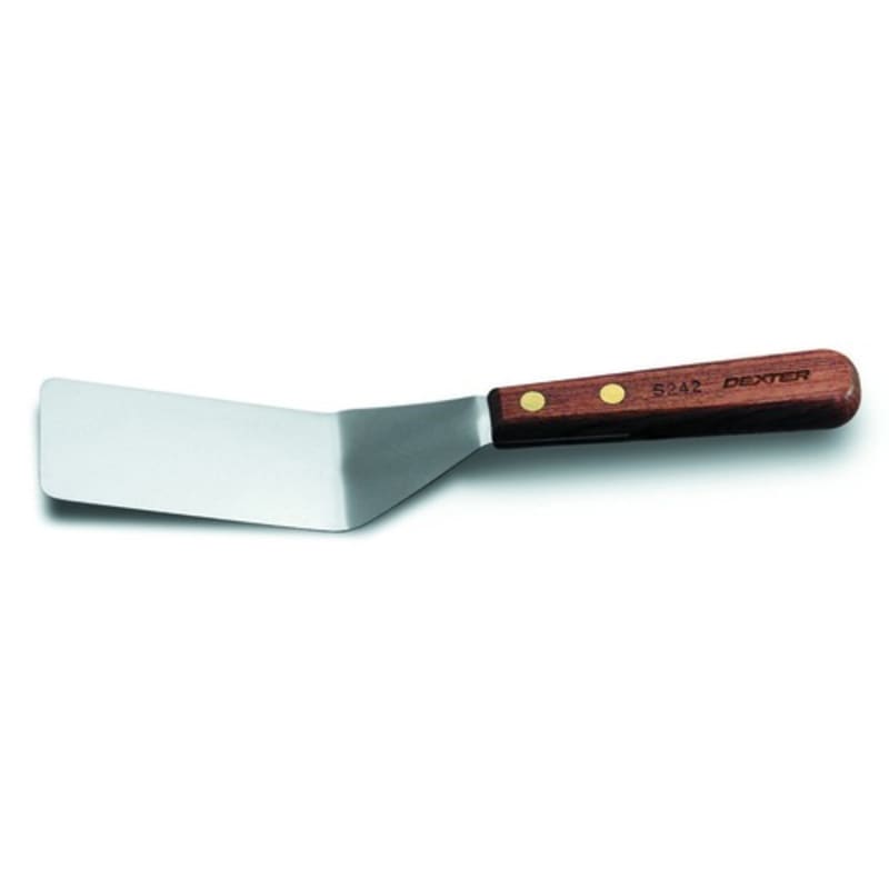 Dexter Russell S242 16080 Traditional Collection Offset 4" x 2" Stainless Steel Blade Turner With Rosewood Handle