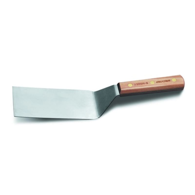 Dexter Russell 2386H-6 16221 Traditional Collection Offset 6" x 3" DEXSTEEL High-Carbon Steel Blade Hamburger Turner With Beech Handle